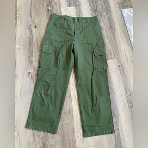 JCrew olive green cargo pants, size 30